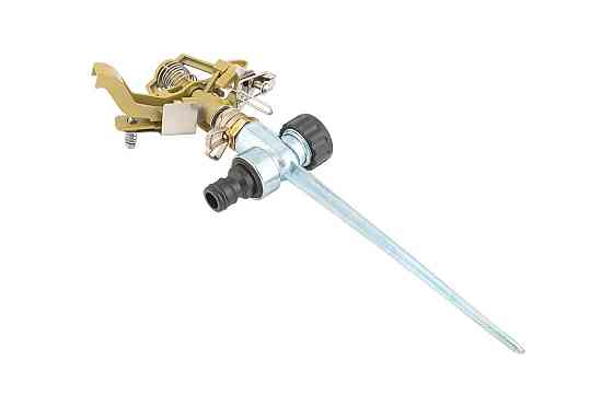 Ороситель для полива импульсный MASTERTOOL ½" металлический 3 режима 16 м на ножке 5.7-14.8 л/мин 92 Харків