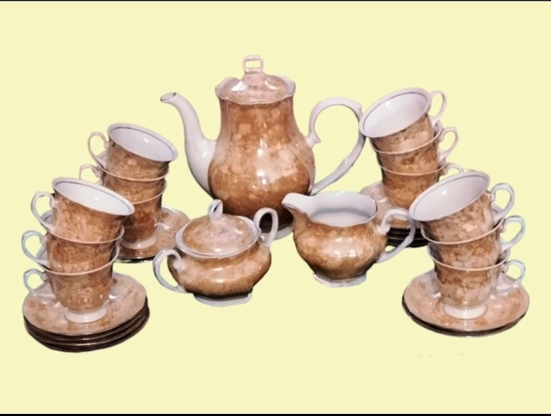 Гарний перламутровий чайний сервіз на 12 персон, новий Одеса - зображення 1