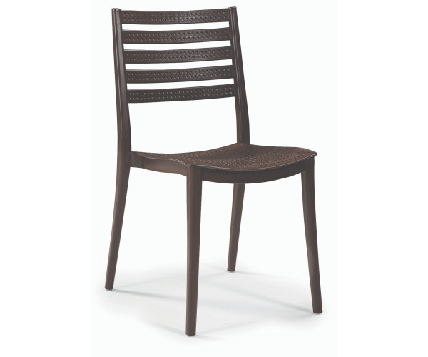 Стілець Зара пластиковий коричневий Дніпро - зображення 1