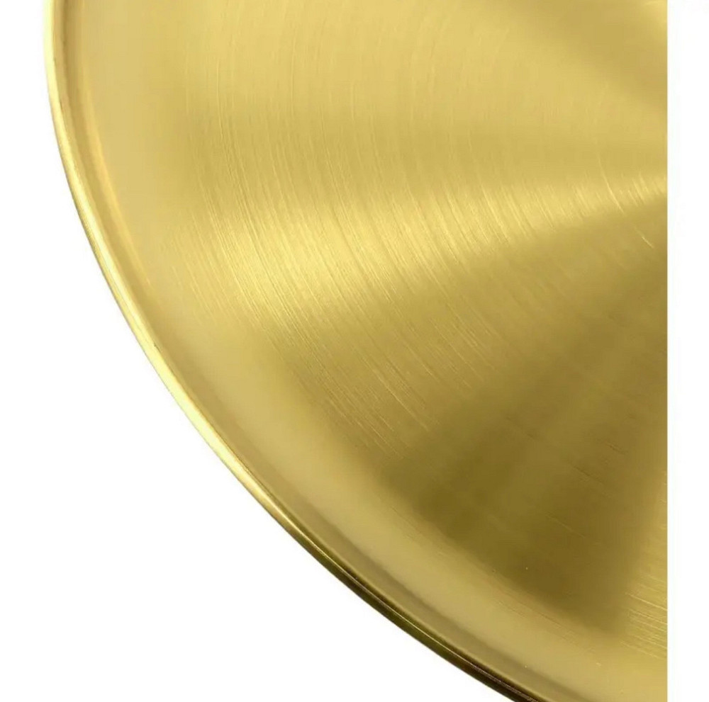 Поднос металлический Leeseph золотой 30см Одеса - зображення 5