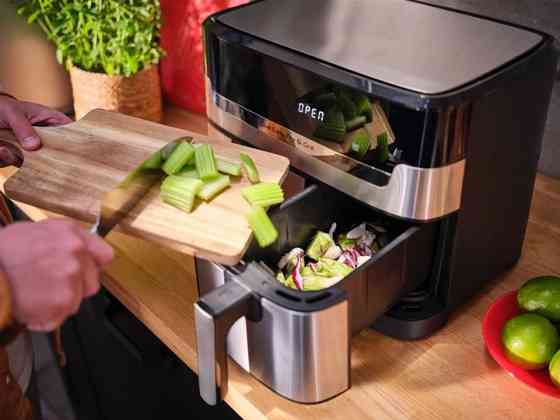 Мультипечь Tefal Dual Easy Fry&Grill Air Fryer EY905D10 8.3 л 2700 Вт серебристая Киев