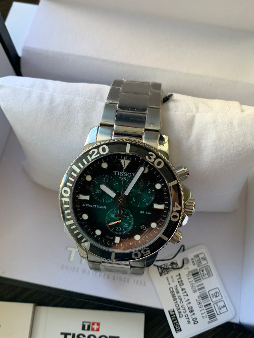 Дайверские часы TISSOT Seastar 1000 (НОВЫЕ) T120417 ремешок, браслет Киев - изображение 1