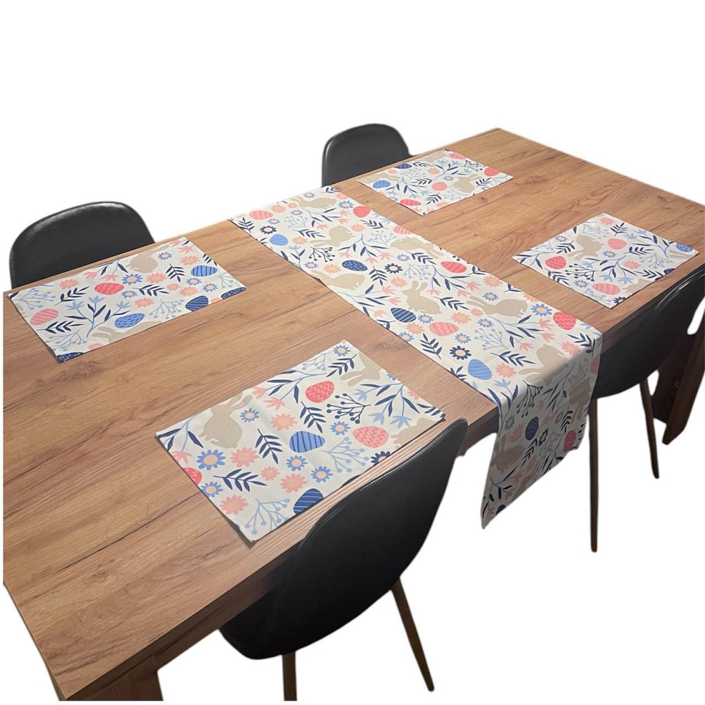 Дорожка Пасхальный Кролик с салфетками 4 шт синие Одеса - зображення 5