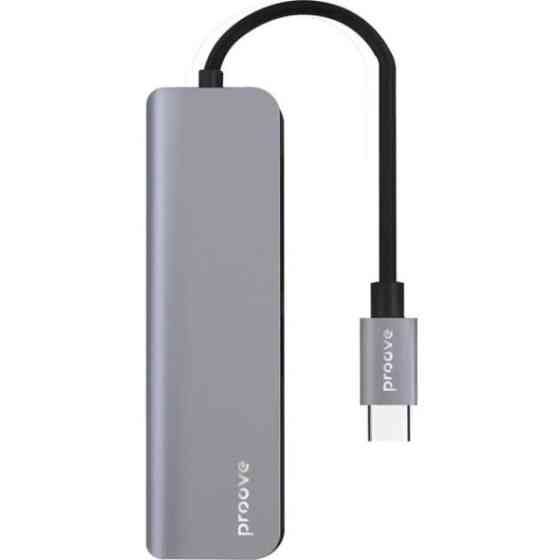 USB HUB Proove Arc Link 5 in 1 (2*Type-C3.0 + 2*USB3.0 + HDMI) Silver (HBAL00010604) Харків