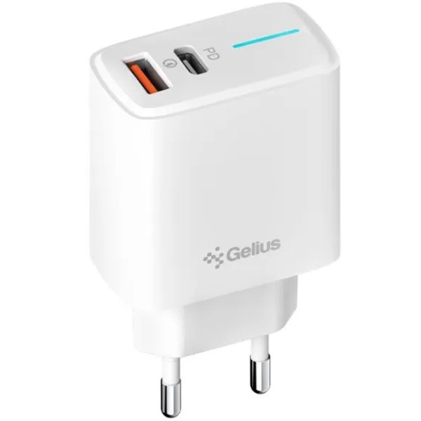 Мережевий зарядний пристрій Gelius Genesis Radiance GP-HC058 25W USB+Type-C QC PD + cable Gelius One Харків - зображення 2