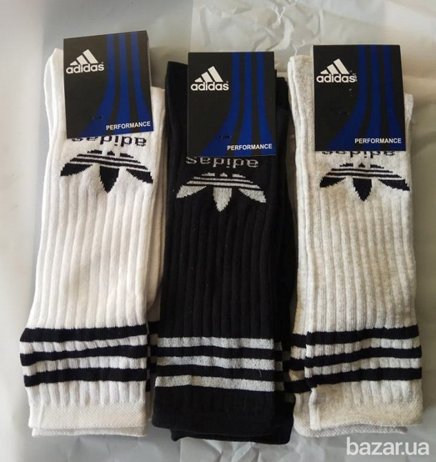 Шкарпетки котон адідас високі р 36-40 Киев - изображение 1