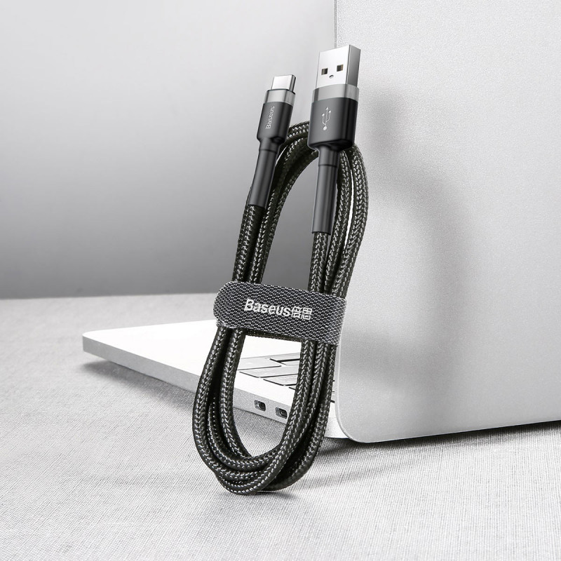 Дата кабель Baseus Cafule USB to Type-C Cable 3A (0.5m) (CATKLF-A) Херсон - зображення 5