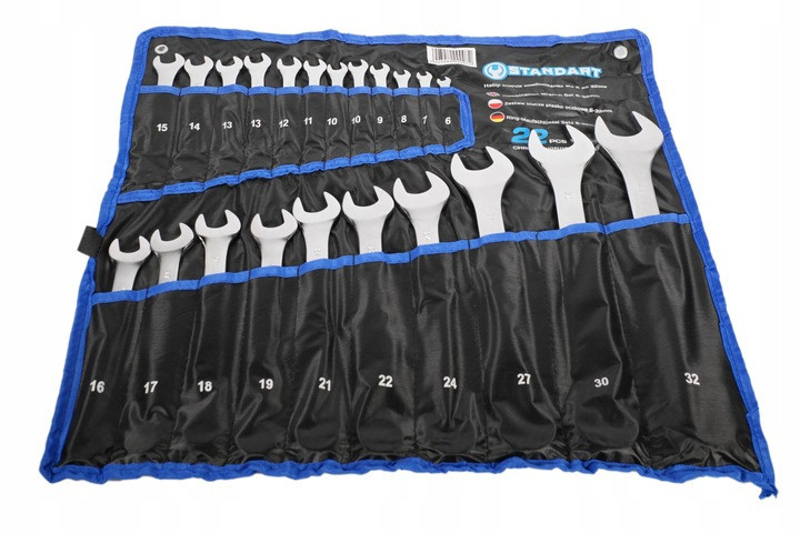 Набор ключей комбинированных 6-32 мм 22 шт. в чехле СТАНДАРТ NKK22ST-S Харьков - изображение 4