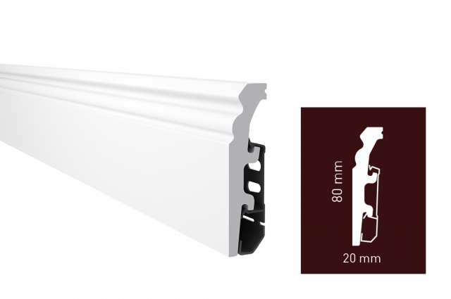 Водостійкий плінтус ARBITON VEGA з монтажною рейкою Киев - изображение 4