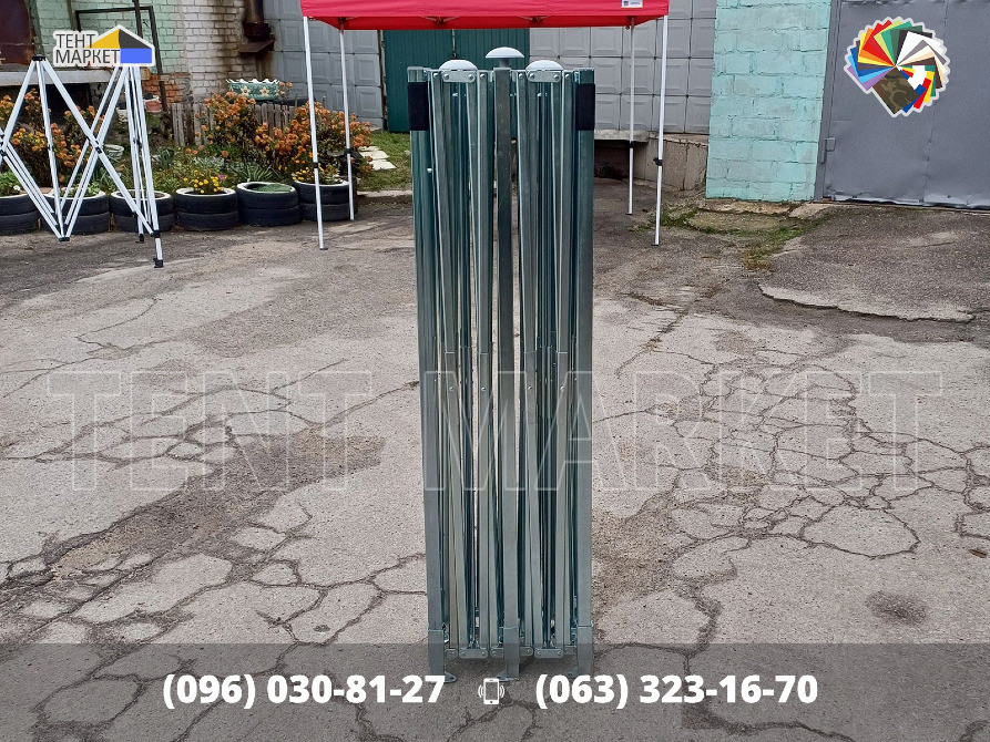 Шатер розсувний 6х3 Pro Extra Сірий з оцинкований каркас. Шатри намети виготовлення пошиття тенти Запоріжжя - зображення 6