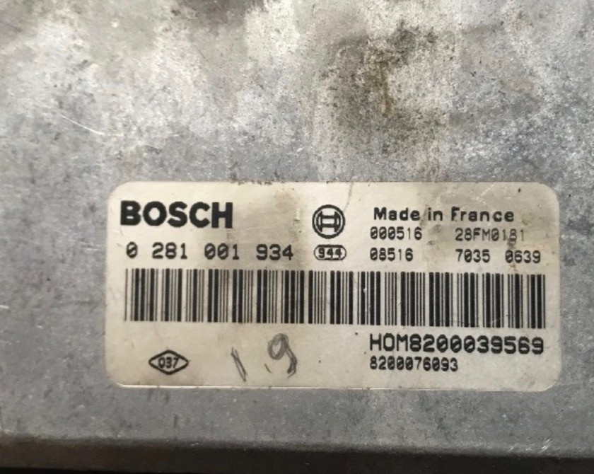 Бу блок управления двигателем Renault 0281001934, 8200039569, 8200076093 Кропивницький - зображення 1