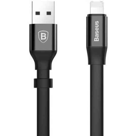 Кабель Baseus Two-in-one Portable USB to Lightning 0.23m Black (CALMBJ-01) Харків