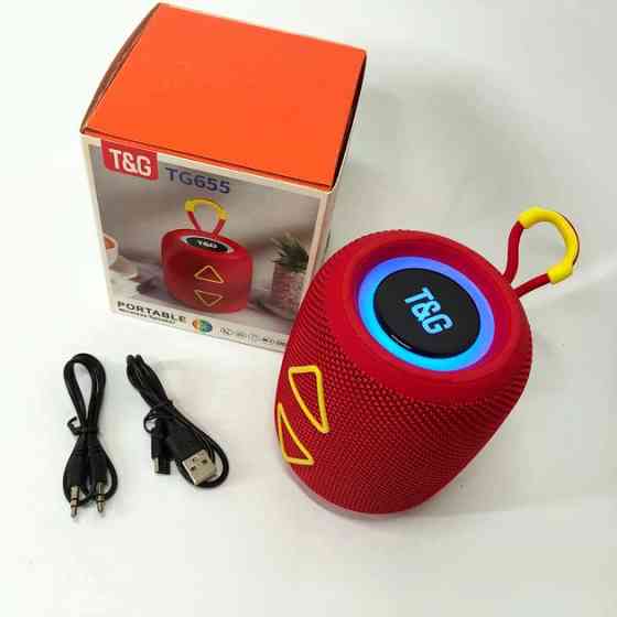 Колонка портативная Bluetooth T&G TG655 red красная Київ