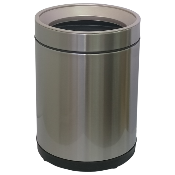 Ведро для мусора JAH 10 л круглое серебряный металлик без крышки с внутренним ведром Киев