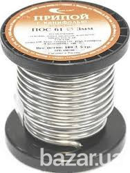 Припой оловянно-свинцовый, ПОС 10; Проволока - ф3мм, прутки - ф8мм, штапик 8х15мм,чушка. Киев - изображение 1