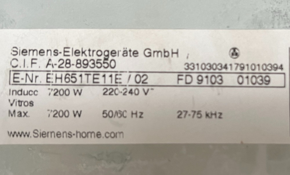 Індукційна поверхня Siemens плита врізна 58х52cm Бережаны - изображение 3