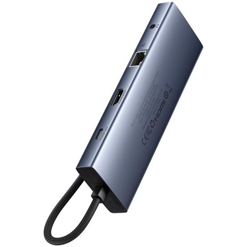 Переходник HUB Baseus UltraJoy 10-Port (Type-C to HDMI+VGA+USB3.0*3+PD+RJ45+SD/TF3+3.5mm) (80C8) Херсон - изображение 2