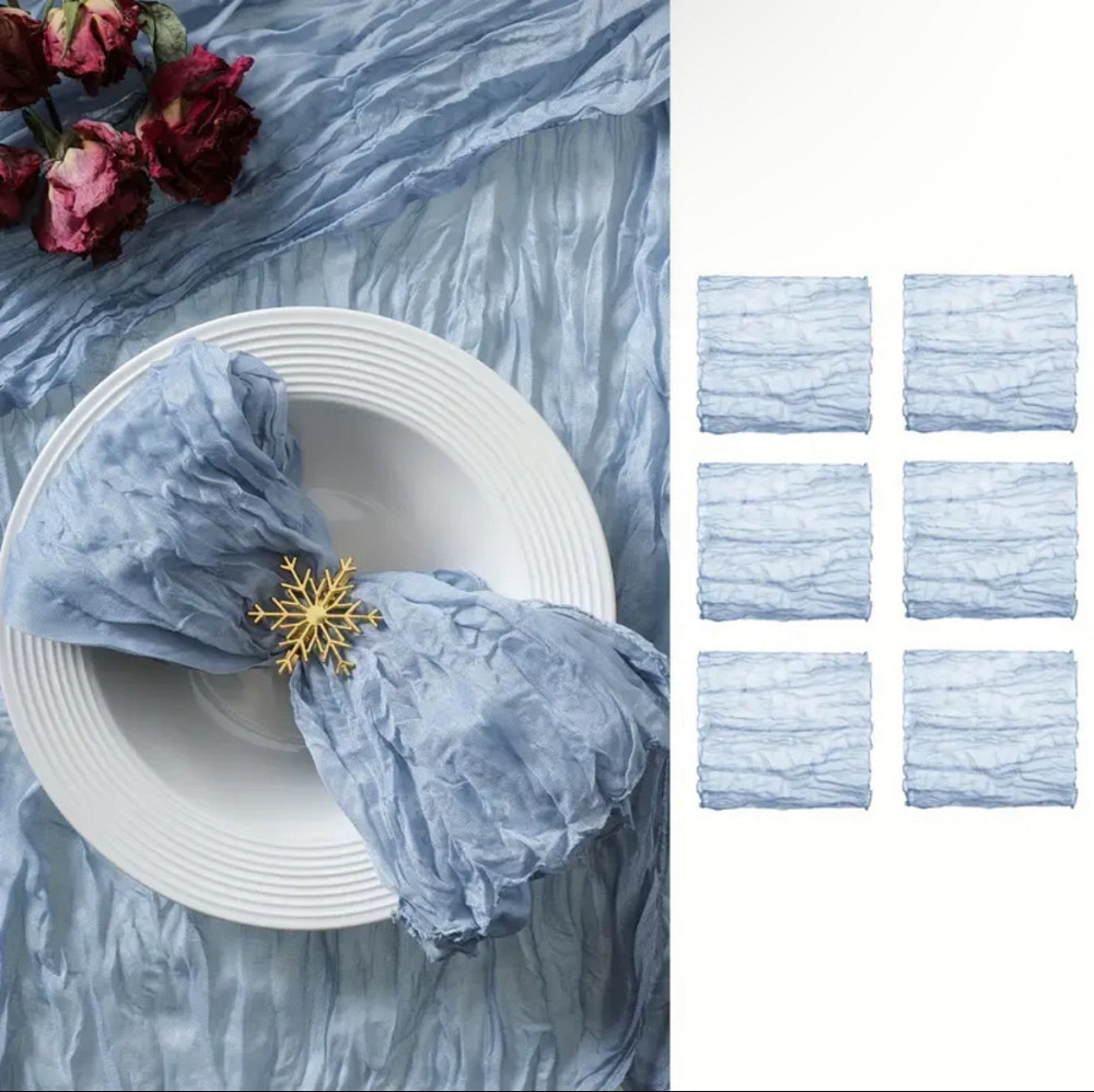 Салфетки сервировочные Leeseph 50х50см голубые 6 штук Одеса - зображення 1