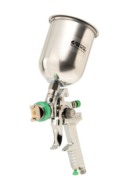 Краскопульт пневматический MASTERTOOL HVLP GLAZE ВАЛБ 600 мл Ø 1,3 мм круглый/плоский факел 150-220  Харків - зображення 1