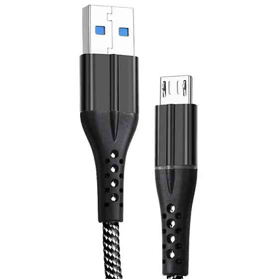 Кабель USB Grunhelm Micro USB GMC-02MLB 1 м черный Київ