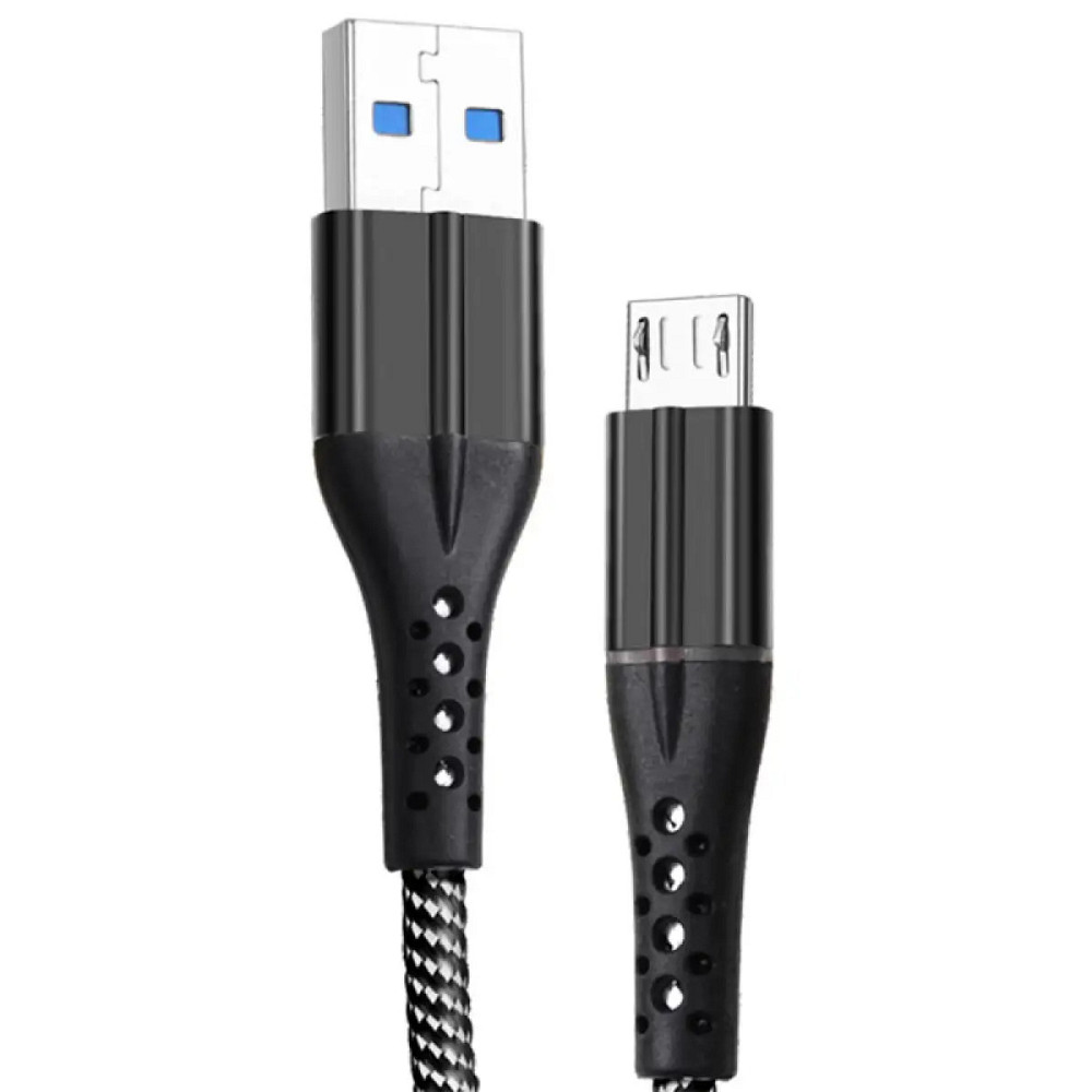 Кабель USB Grunhelm Micro USB GMC-02MLB 1 м черный Київ - зображення 3