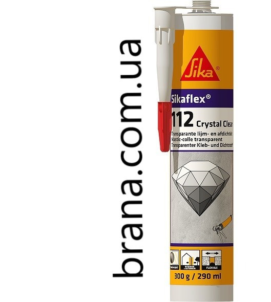 Sikaflex®–112 Crystal Clear будівельний клей-герметик Вишнёвое - изображение 1