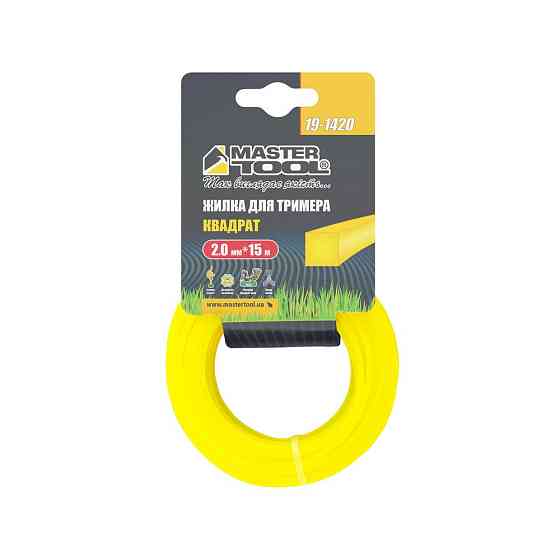 Леска для триммера MASTERTOOL КВАДРАТ 2,00 мм 15 м 19-1420 Харків