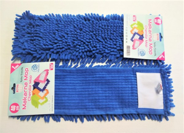 Сменная насадка МОП из микрофибры шиньон "Chenille", синий, (1000 пальцев) 40 см Київ - зображення 1