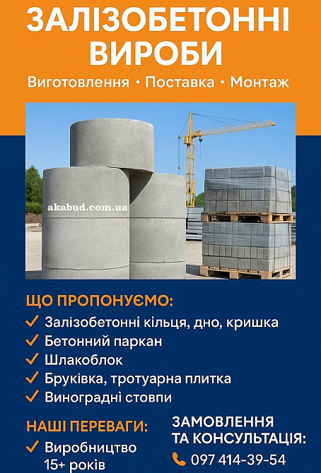 Залізобетонні вироби від виробника. Кривой Рог - изображение 2