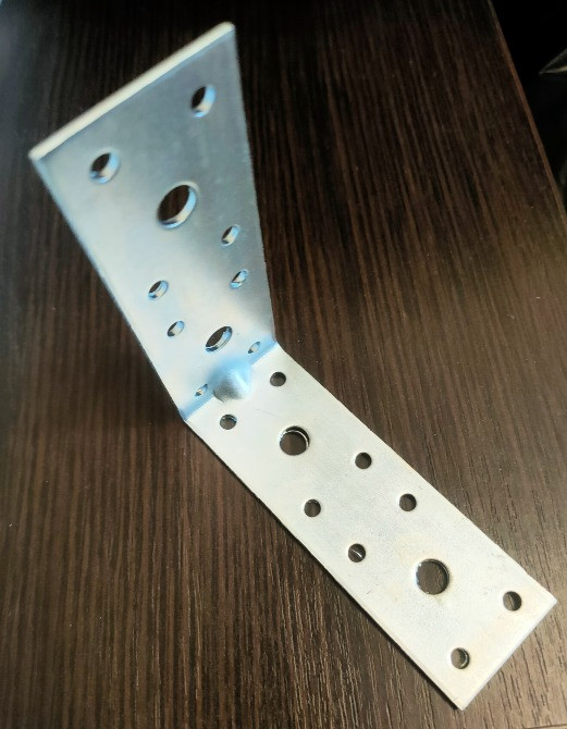 Куточок кріпильний цинк 100х100х35х2 з ребром жорсткості Нововолинськ - зображення 1