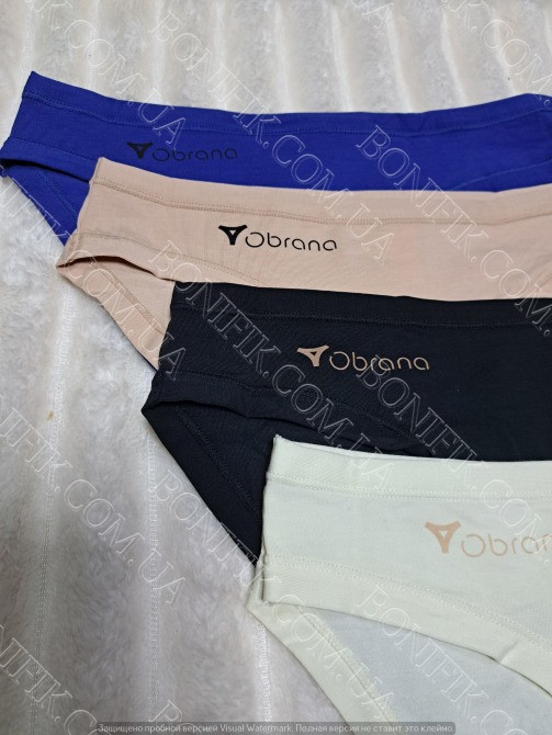 Женские трусики-слипы из хлопка ТМ "Obrana" (4 шт/уп.) (арт. 200-30/15) Кривий Ріг - зображення 2