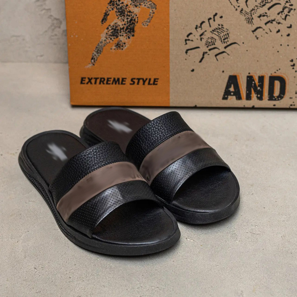 Мужские кожаные  летние шлепанцы-сланцы Київ - зображення 7