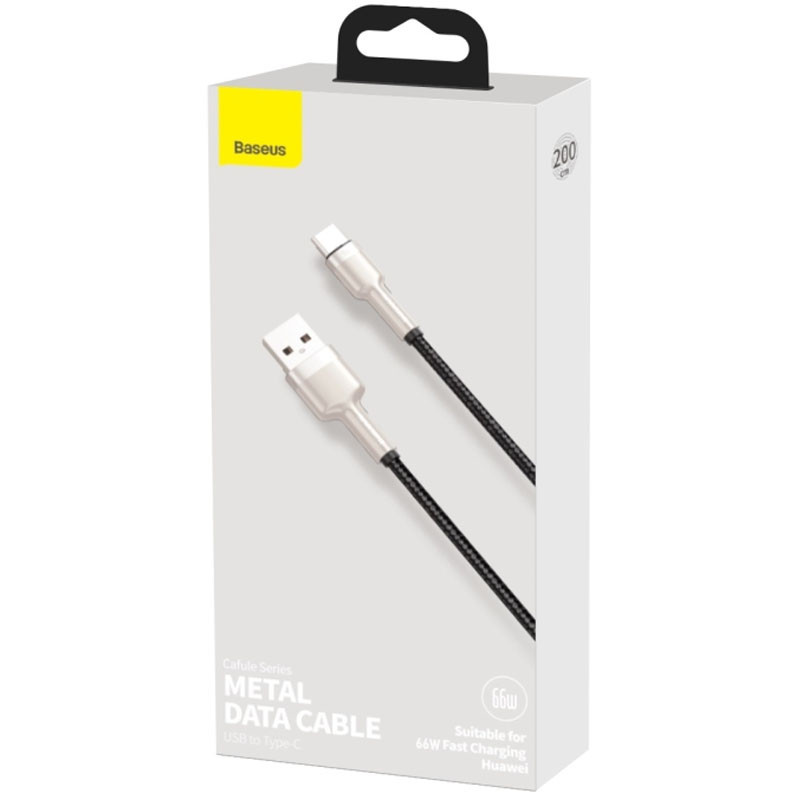 Дата кабель Baseus Cafule Metal Data USB to Type-C 66W (2m) (CAKF0002) Херсон - зображення 5