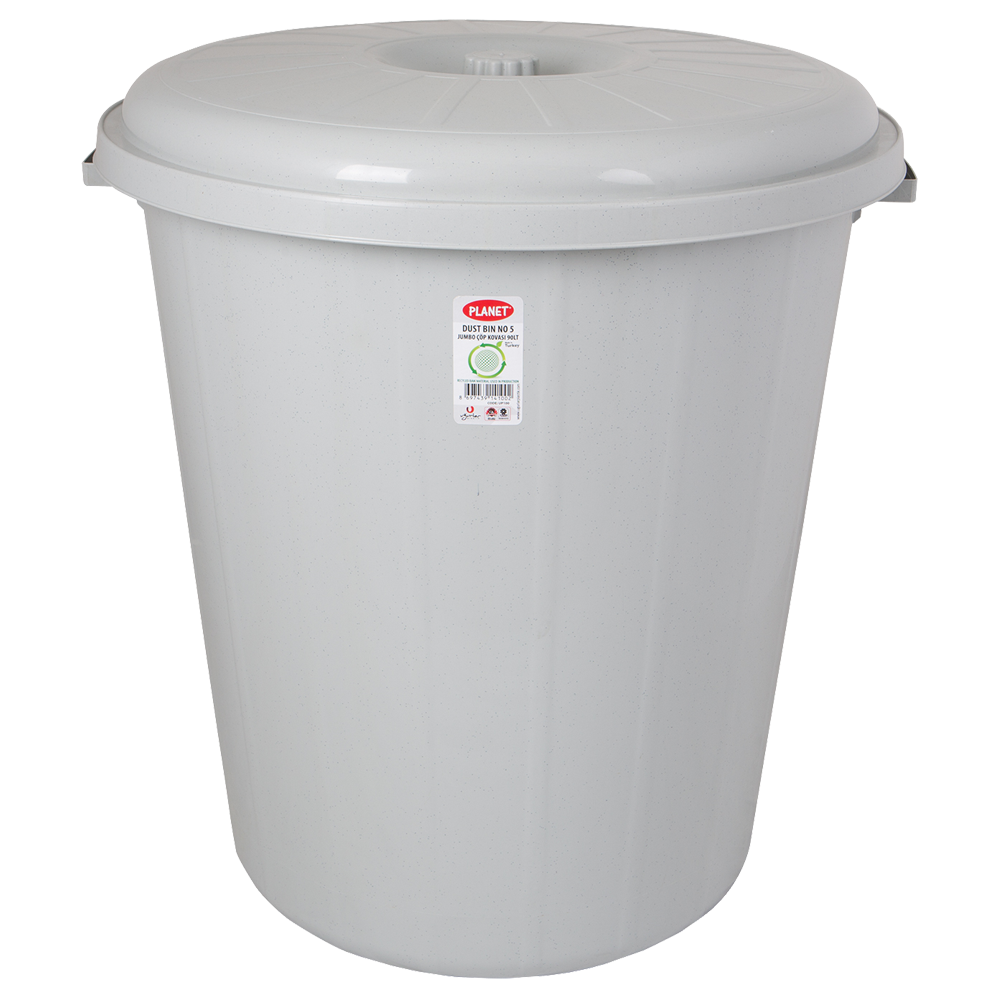 Бак для мусора 90 л серый Planet Київ - зображення 1