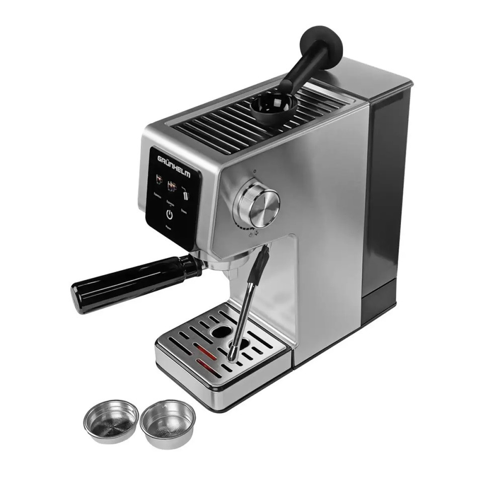 Кофеварка эспрессо Grunhelm GEC002A 1450 Вт серебристая Київ - зображення 4
