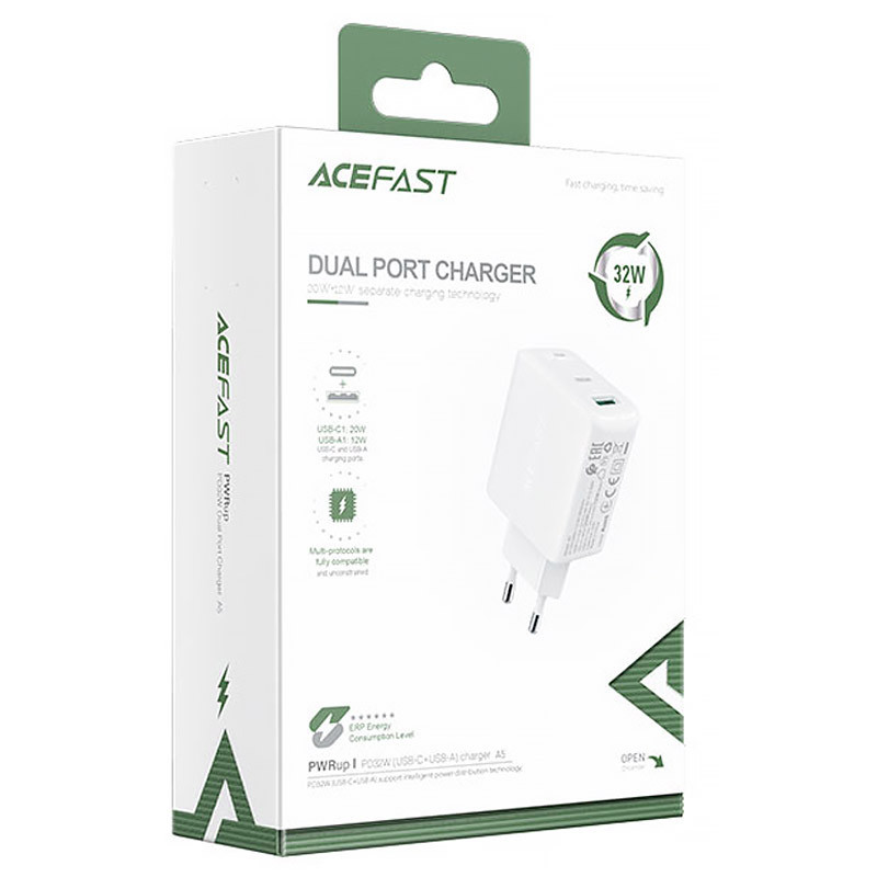 СЗУ Acefast A5 PD32W+QC3.0 (1USB-A/1C) Херсон - изображение 4