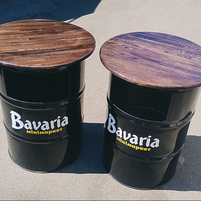 Урна 200 л з металевої бочки з вашим логотипом| урна для фудкорту, кафе, кав'ярні Київ - зображення 9