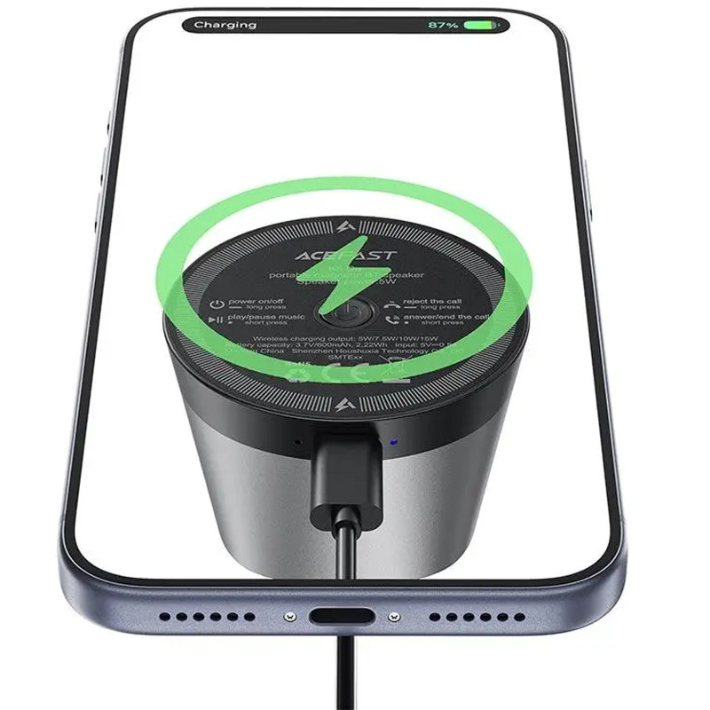 Bluetooth Колонка Acefast K8 + БЗУ 15W Херсон - изображение 6