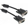 Кабель Maxxter VGA-VGA (M/M) HD15M/HD15M 3+9C з 2-ма фер. кільцями 1,8 м Black (V-PVGA-6) (Код товар Харків