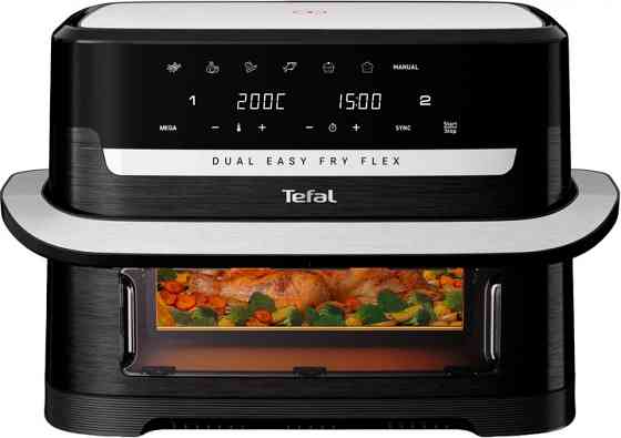Мультипечь Tefal Dual Easy Fry Flex EY9228E0 9 л 2700 Вт черная Київ