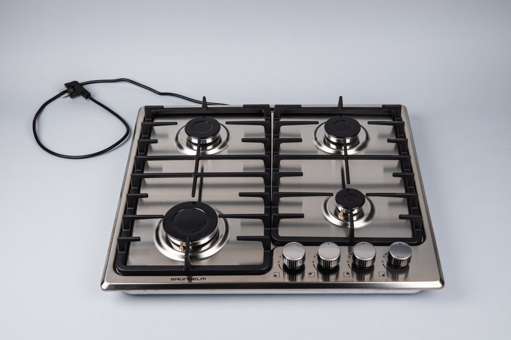 Газовая варочная поверхность GRUNHELM GHIW 0229 MI WOK (2 конфорки, нержавейка, газ контроль) 143076 Київ - зображення 2