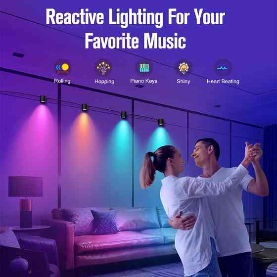 Настенная LED лампа RGB Intelligent wall lamp 6 pcs with Bluetooth European plug with app Херсон