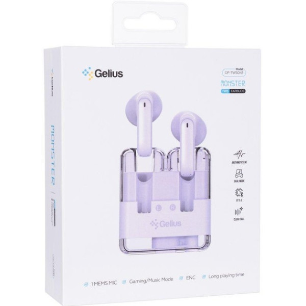 Bluetooth-гарнітура Gelius Monster GP-TWS043 Violet (Код товару:41448) Харків - зображення 6