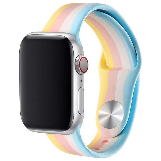 Силиконовый ремешок Rainbow для Apple Watch 38/40/41/42mm(ser.10) Херсон - зображення 1
