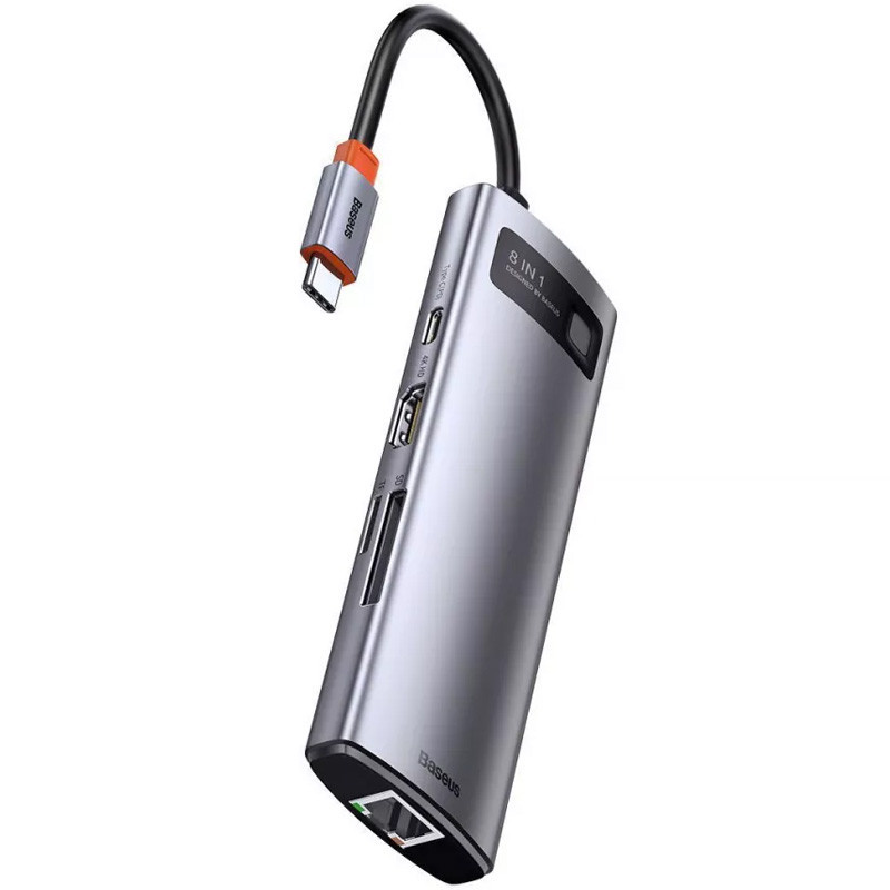 Переходник HUB Baseus Metal Gleam Series 8-in-1 Multifunctional Type-C (CAHUB-CV0G) Херсон - зображення 4
