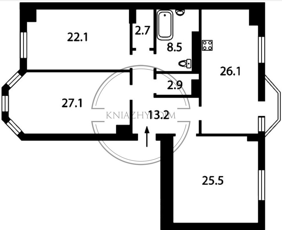 Просторная, раздельная 3-х к. кв. в новом доме, в Бортничах. № 21101827 Киев - изображение 12