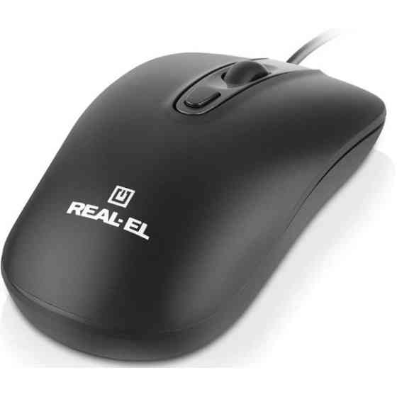 Мишка REAL-EL RM-222 USB Black (EL123200040) Харків