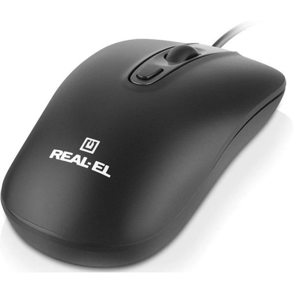 Мишка REAL-EL RM-222 USB Black (EL123200040) Харків - зображення 3