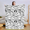 Плед 3D Аніме Black and white 3090_B 13858 135х160 см Київ