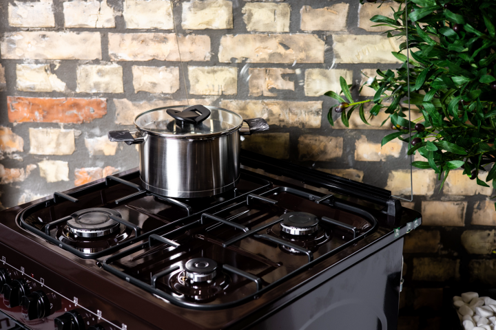 Кухонная плита газоэлектрическая GRUNHELM AG6612BR-0 Газ-контроль, 4 газовые конфорки SABAF (Италия) Київ - зображення 4